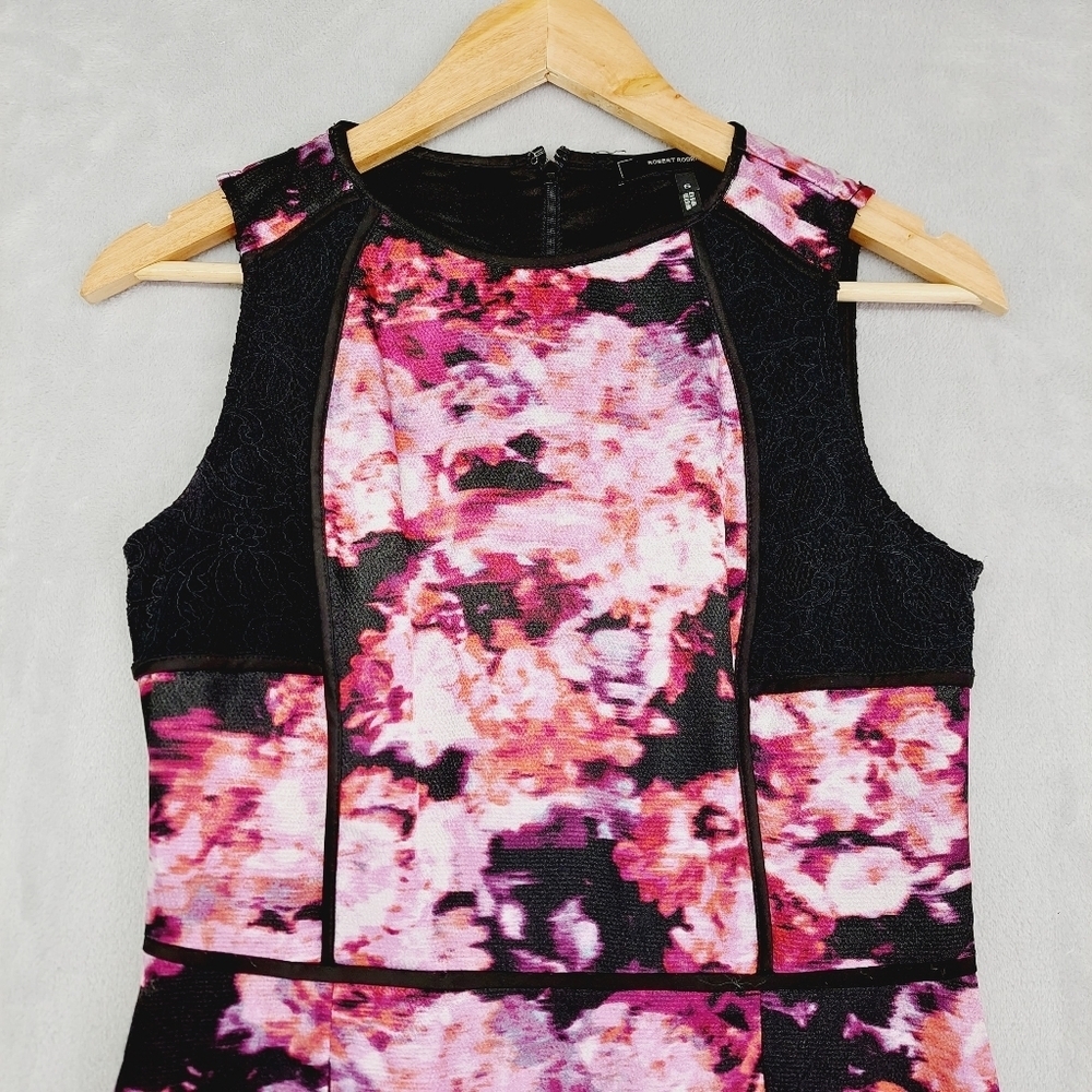 Robert Rodriguez Erika Printed Abstract Fit & Flare A-Line Dress P4472 View 4